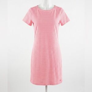 Vineyard Vines Sankaty Stripe Short Sleeve Dress in Neon Rosa Size XS Small Prep